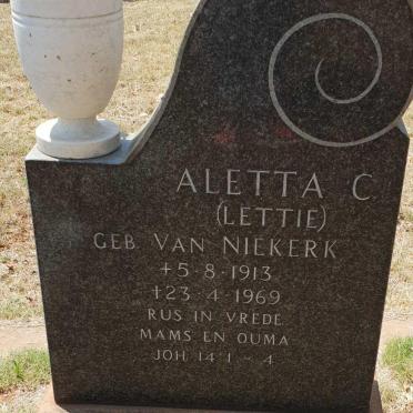 COMBRINK Aletta C. nee VAN NIEKERK 1913-1969