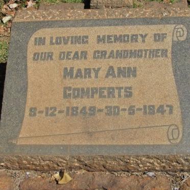 COMPERTS Mary Ann 1849-1947