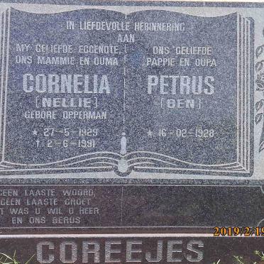 COREEJES Petrus 1928- &amp; Cornelia OPPERMAN 1929-1991