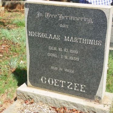 COETZEE Nickolaas Marthinus 1919-1959