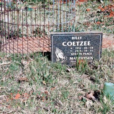 COETZEE Billy 1951-2015