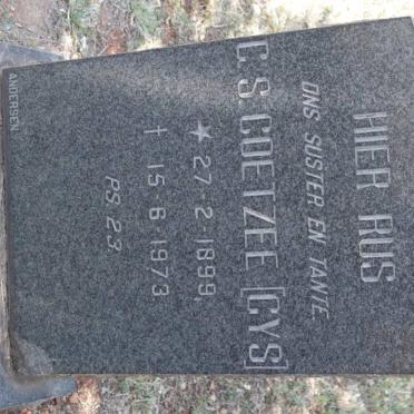 COETZEE C.S. 1899-1973