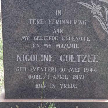 COETZEE Nicoline nee VENTER 1944-1971