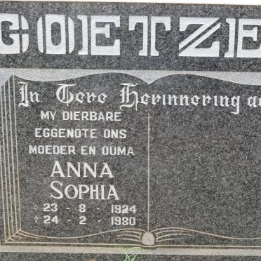 COETZEE Anna Sophia 1924-1980
