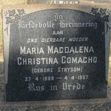 COMACHO Maria Magdalena Christina nee STRYDOM 1888-1957