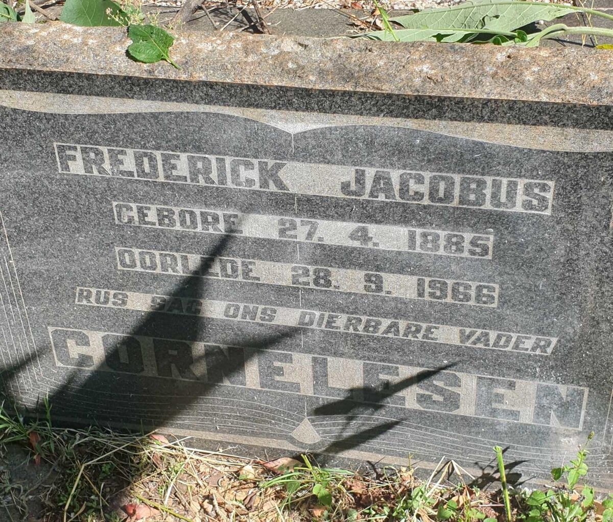 CORNELESEN Frederick Jacobus 1885-1966