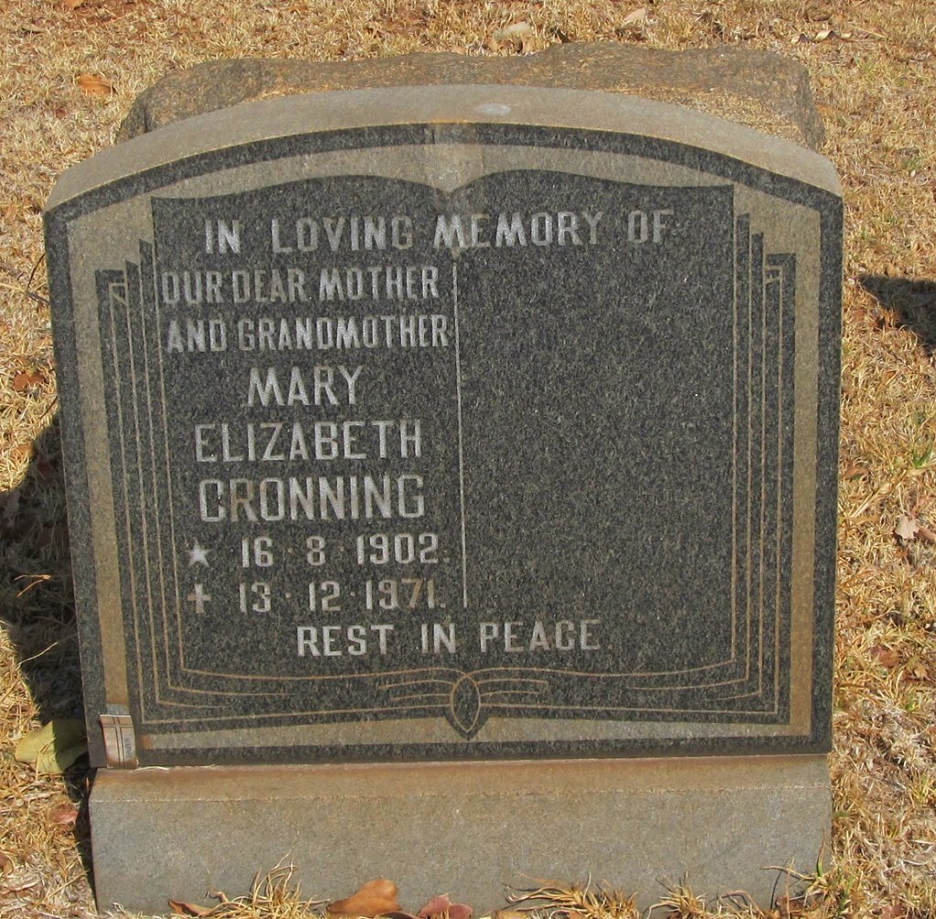 CRONNING Mary Elizabeth 1902-1971