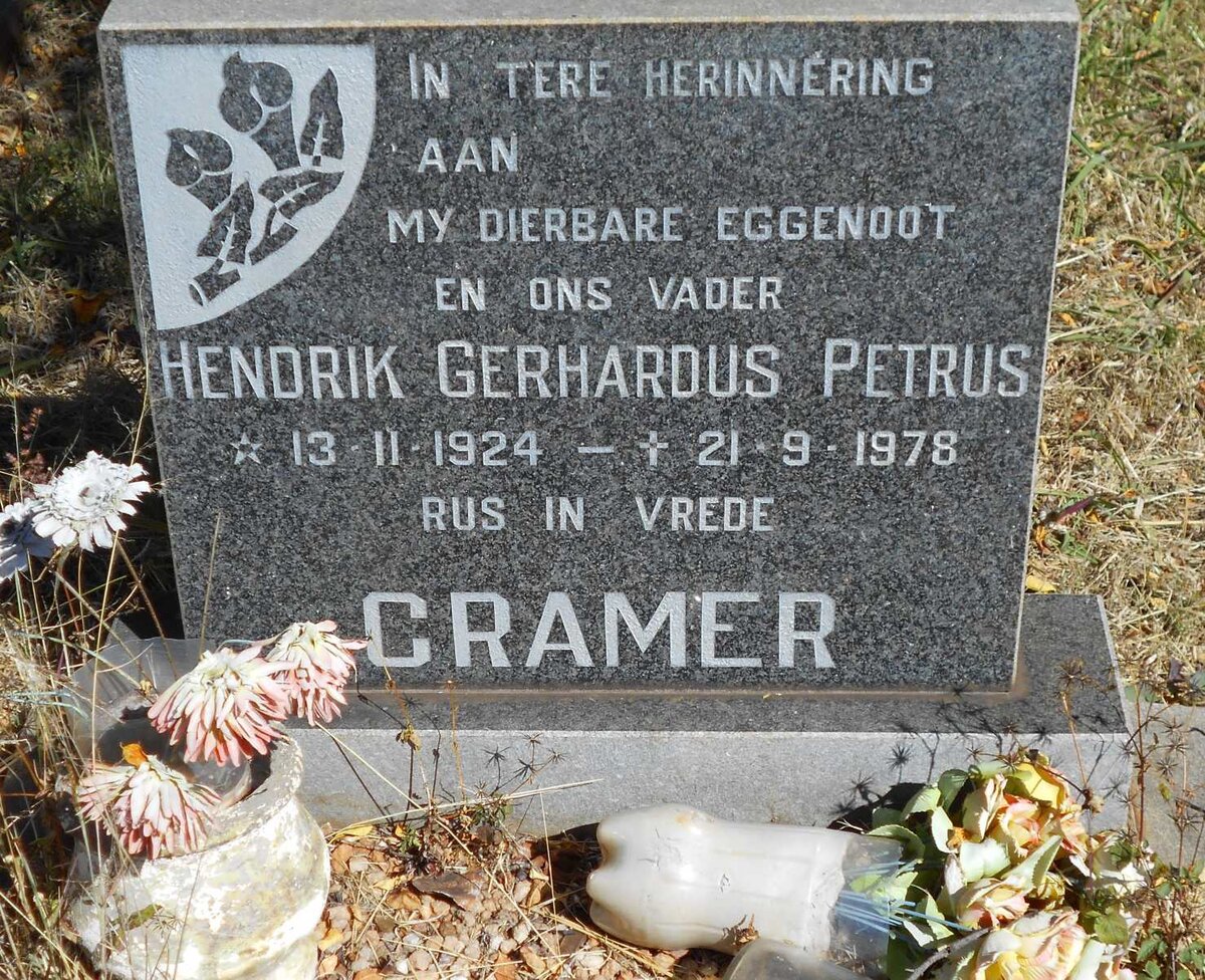 CRAMER Hendrik Gerhardus Petrus 1924-1978
