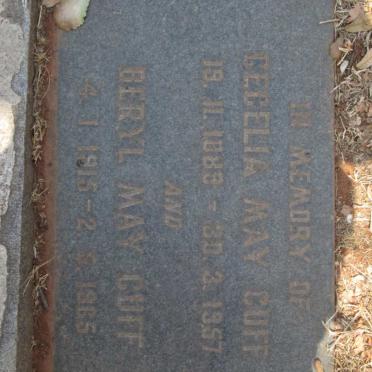 CUFF Cecelia May 1889-1957 :: CUFF Beryl May 1915-1965