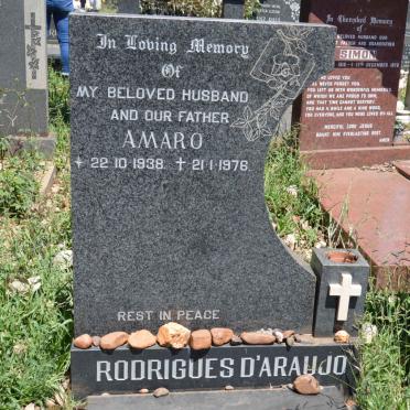 D'ARAUJO Amaro, RODRIGUES 1938-1976