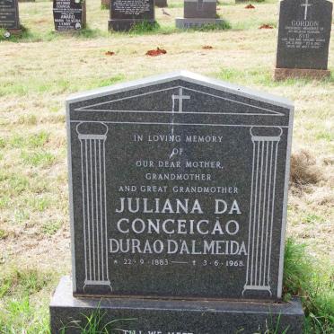 D'ALMEIDA Juliana da Conceicao Durao 1883-1968