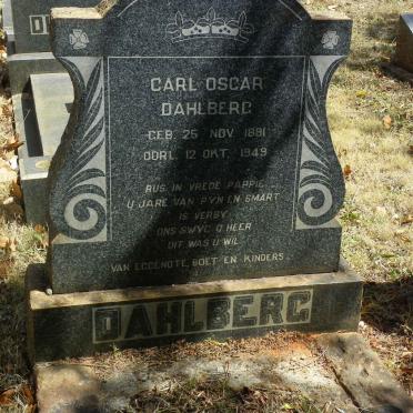 DAHLBERG Carl Oscar 1891-1949
