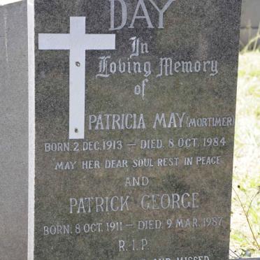 DAY Patrick George 1911-1987 &amp; Patricia May nee MORTIMER 1913-1984