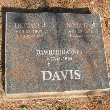 DAVIS Dawid Johannes 1934- &amp; Nolia Jean 1938-201? :: DAVIS Thomas C.J. 1961-1961