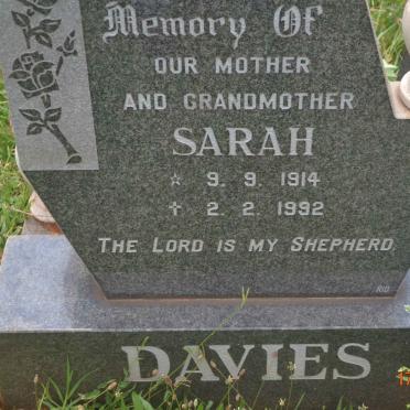 DAVIES Sarah 1914-1992