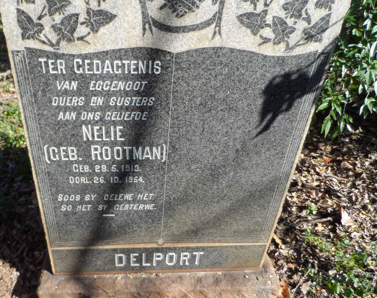 DELPORT Nelie nee ROOTMAN 1913-1954