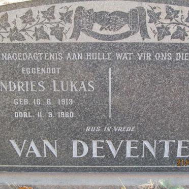 DEVENTER Andries Lukas, van 1913-1960