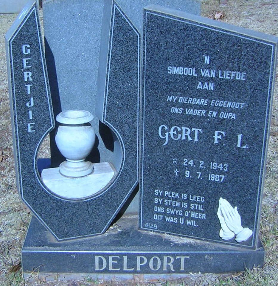 DELPORT Gert F.L. 1943-1987