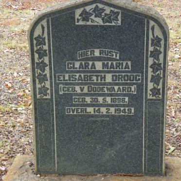 DROOG Clara Maria Elisabeth nee V. DODEWAARD 1898-1949