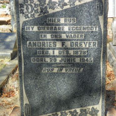 DREYER Andries F. 1878-1945