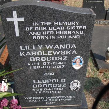 DROGOSZ Leopold 1932-2013 &amp; Lilly Wanda KAROLEWSKA 1940-2017