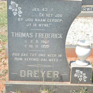 DREYER Thomas Frederick 1932-1982