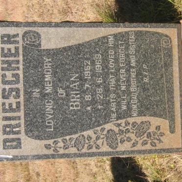 DRIESCHER Brian 1952-1969