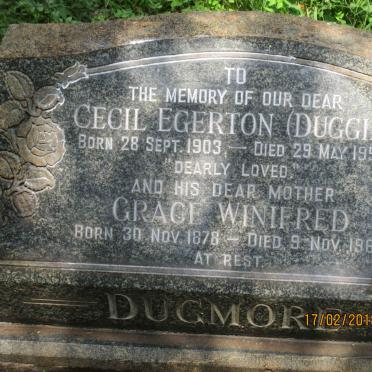 DUGMORE Grace Winifred 1878-1964 :: DUGMORE Cecil Egerton 1903-1953