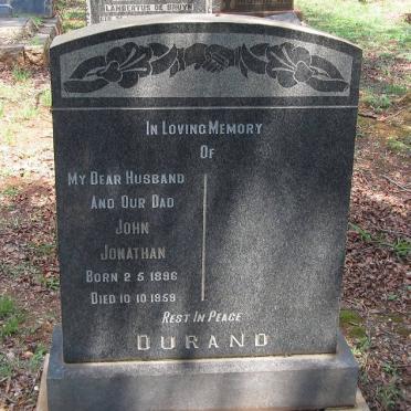 DURAND John Jonathan 1896-1959