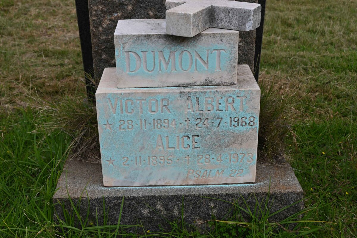 DUMONT Victor Albert 1894-1968 &amp; Alice 1895-1973