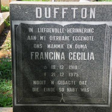 DUFFTON Francina Cecilia 1910-1975