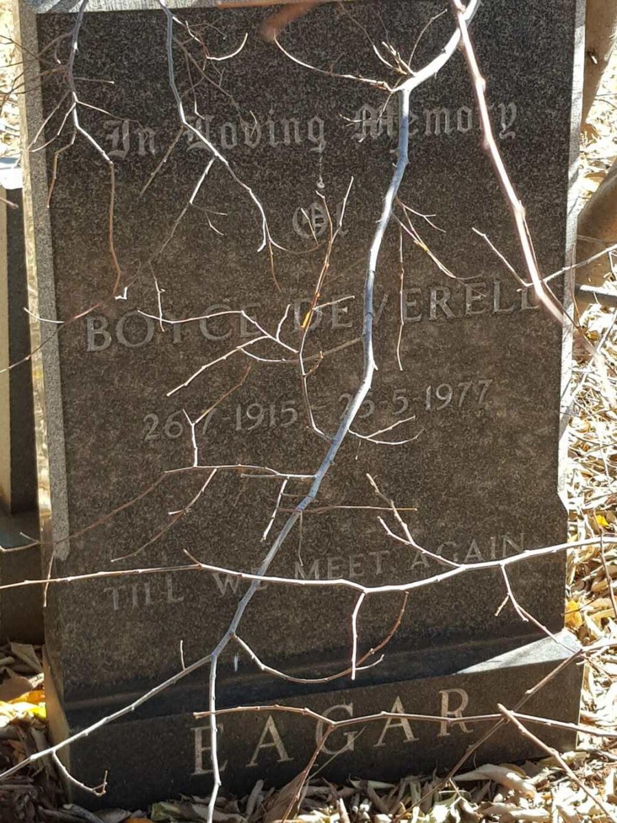 EAGAR Boyce Deverell 1915-1977