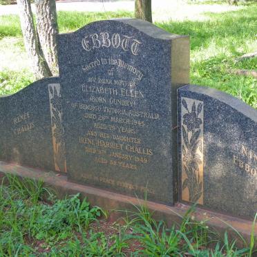 EBBOTT Elizabeth Ellen nee GUNDRY -1945 :: CHALLIS Irene Harriet -1949