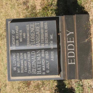 EDDEY Reginald Bateman 1886-1967 &amp; Florence Margaret 1886-1969