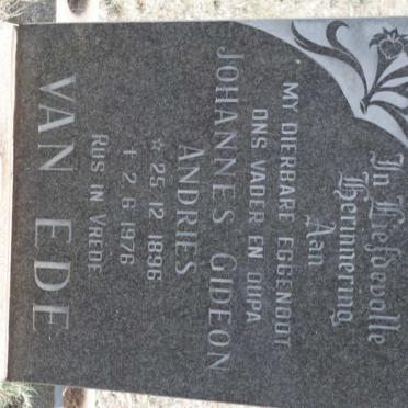 EDE Johannes Gideon Andries, van 1896-1976