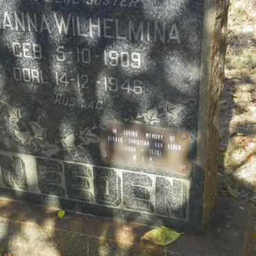 EEDEN Aletha Tenesina, van 1883-1943 :: VAN EEDEN Johanna Wilhelmina 1909-1946