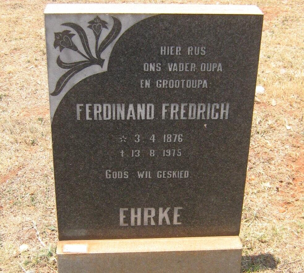 EHRKE Ferdinand Fredrich 1876-1975
