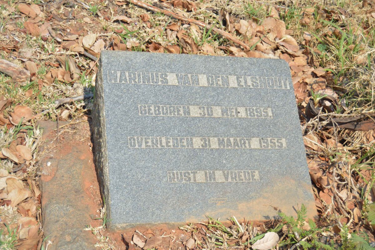 ELSHOUT Marinus, van den 1895-1955