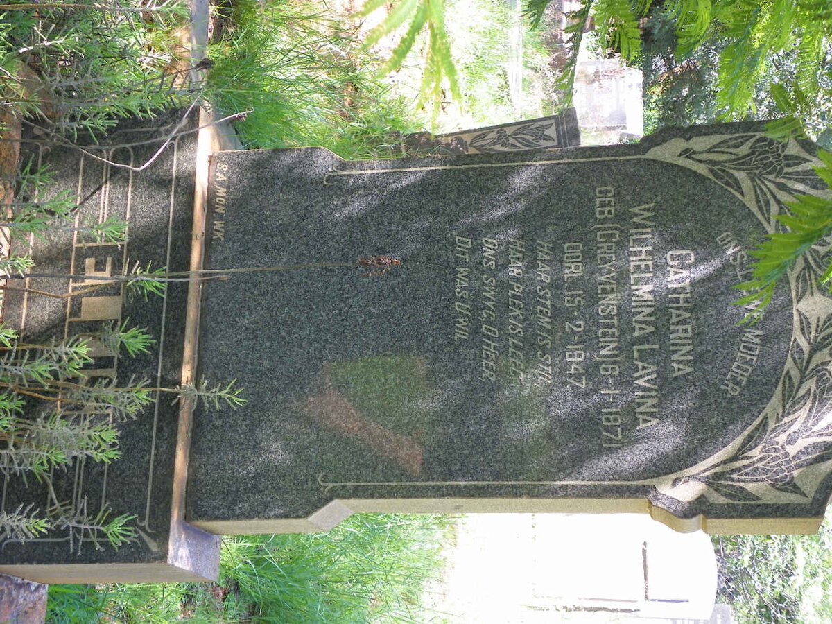 ELLIS Catharina Wilhelmina Lavina nee GREYVENSTEIN 1871-1947