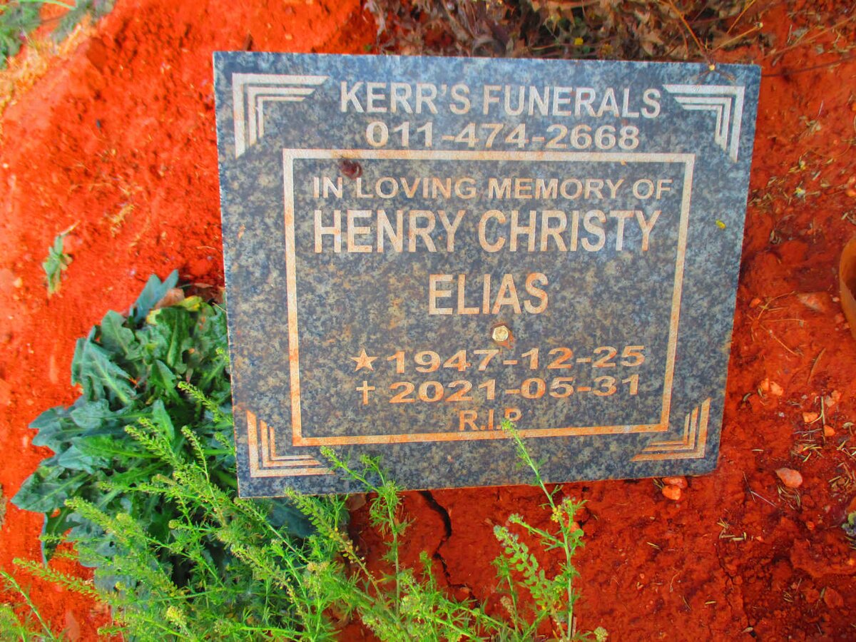 ELIAS Henry Christy 1947-2021