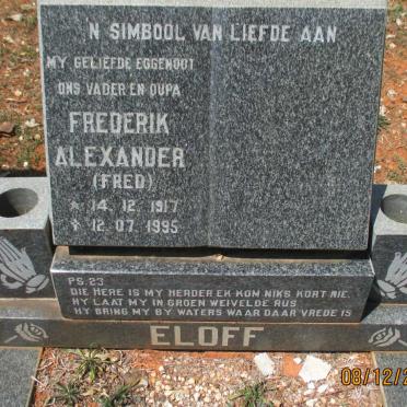 ELOFF Frederik Alexander 1917-1995
