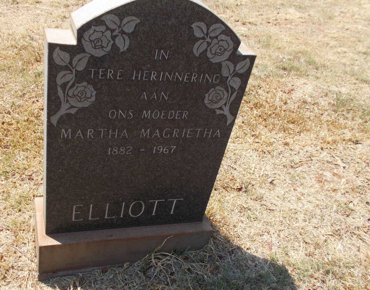 ELLIOTT Martha Magrietha 1882-1967