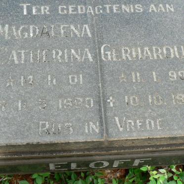 ELOFF Gerhardus 1899-1988 &amp; Catharina 1901-1980