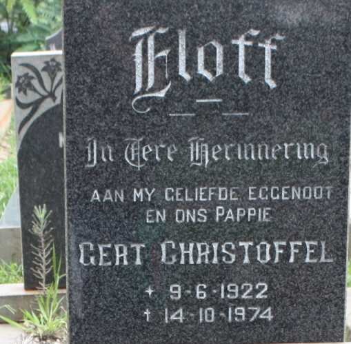 ELOFF Gert Christoffel 1922-1974