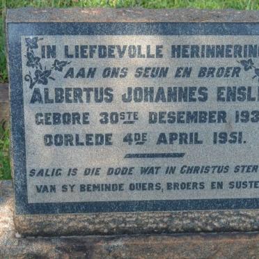 ENSLIN Albertus Johannes 1932-1951