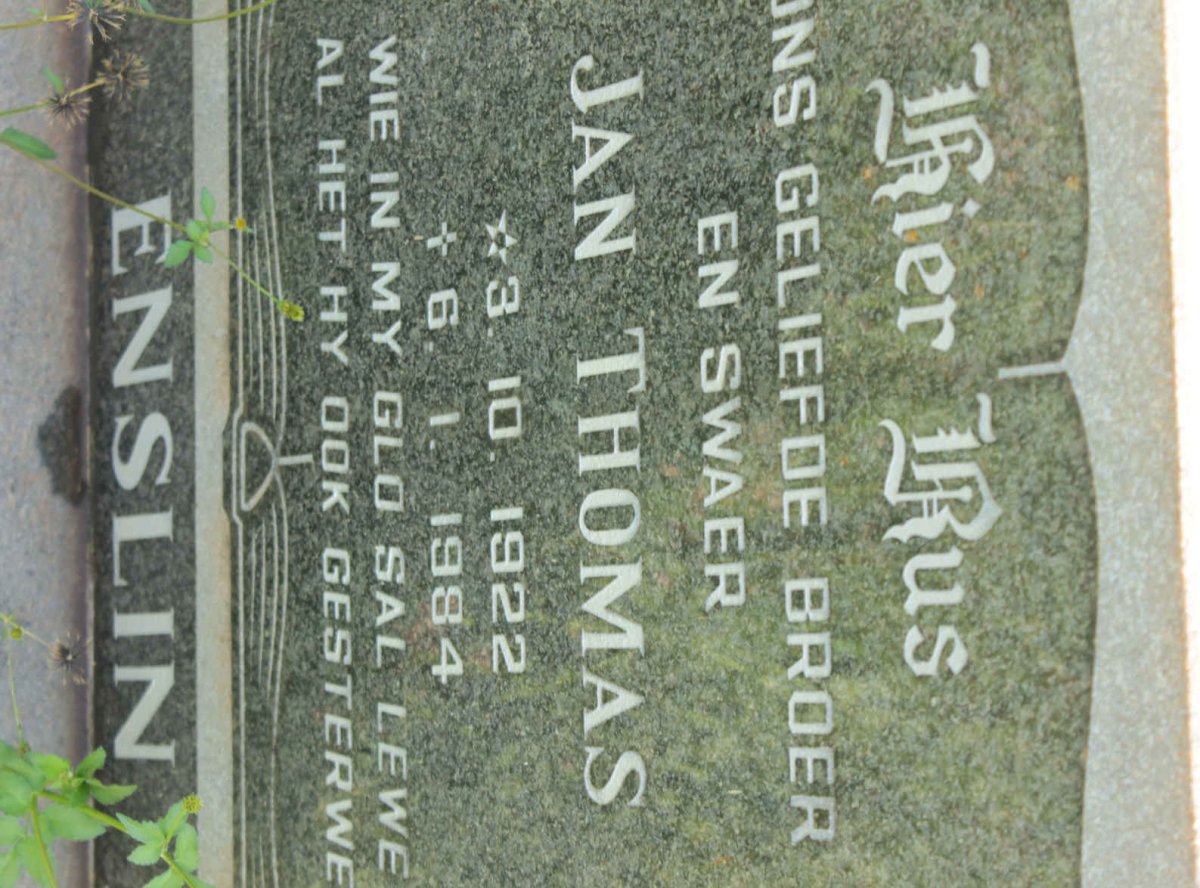 ENSLIN Jan Thomas 1922-1984
