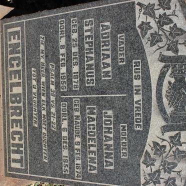 ENGELBRECHT Adriaan Stephanus 1878-1956 &amp; Johanna Magdelena NAUDE 1874-1955