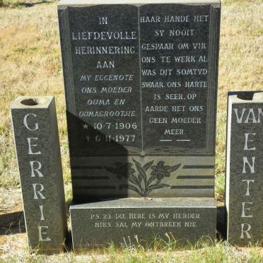ENTER Gerrie, van 1906-1977