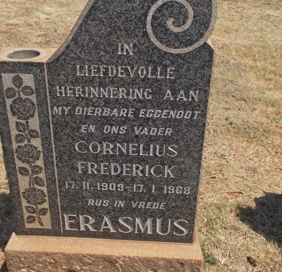 ERASMUS Cornelius Frederick 1909-1968