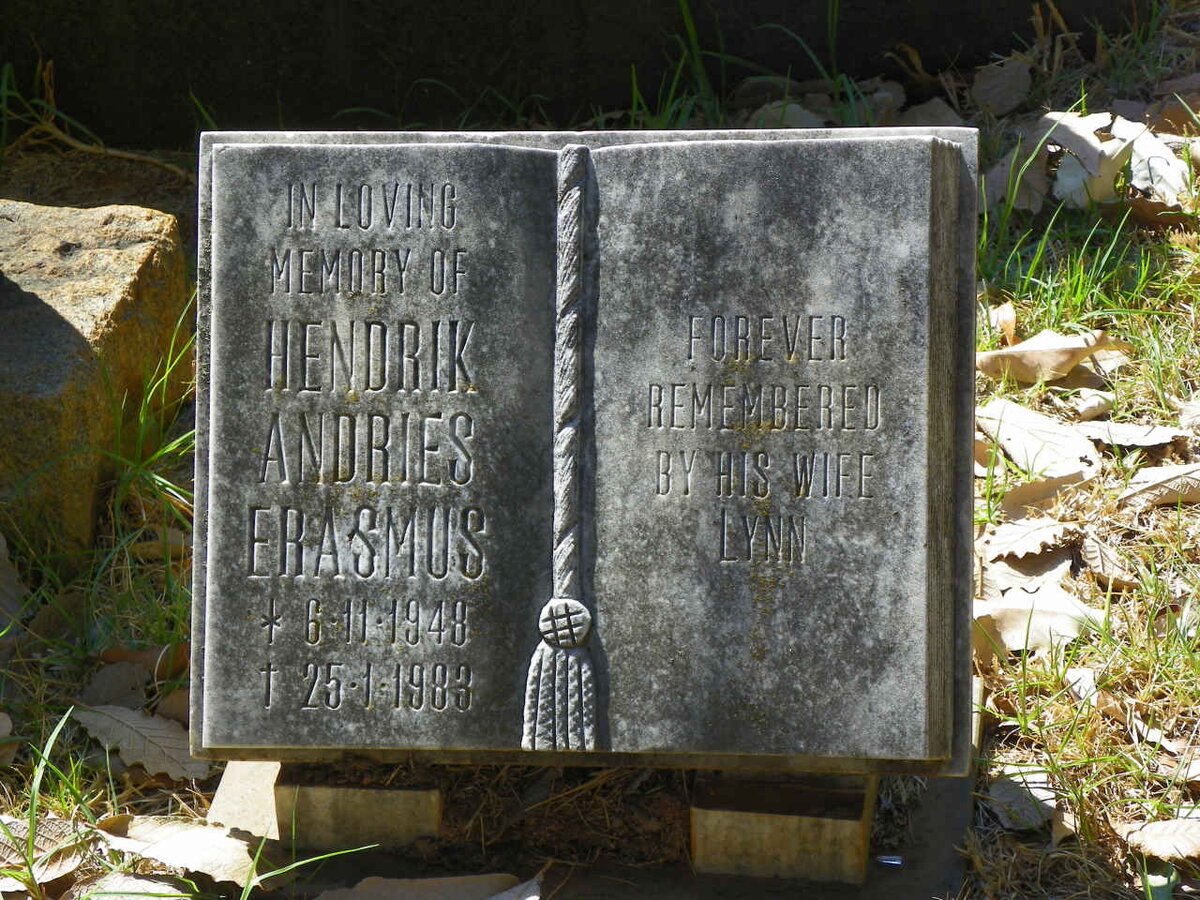 ERASMUS Hendrik Andries 1948-1983